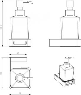 Дозатор Boheme Q хром 10957-CR